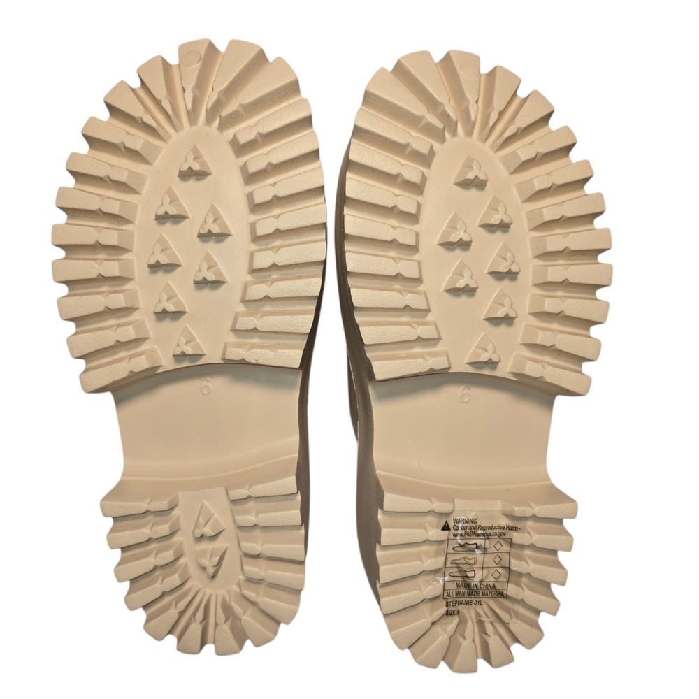 Mudd Stephanie-01L Womens Platform Clogs Beige Lug Sole Chunky Mules Size 6 New - Picture 8 of 8
